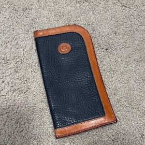 Dooney & Bourke Black and Tan Leather Eye Glasses Holder